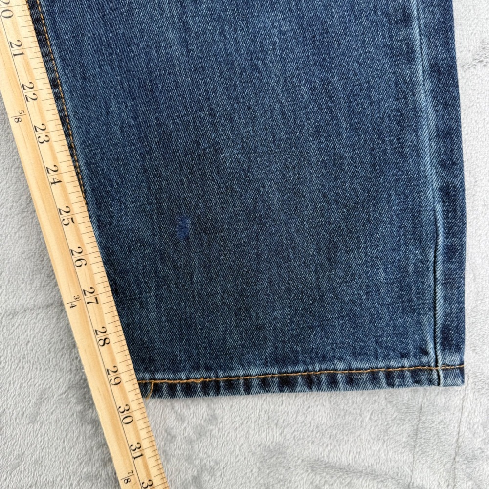 Levis 513 Slim Straight Blue Jeans Mens Medium Wash Denim Men's Size 42 - Picture 13 of 14